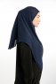 Bengi - Marineblauw Micro Krep Turban Hijab