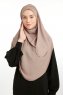 Bengi - Donker Taupe Micro Krep Turban Hijab
