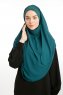 Bengi - Donkergroen Micro Krep Turban Hijab