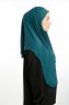 Bengi - Donkergroen Micro Krep Turban Hijab
