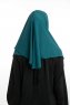 Bengi - Donkergroen Micro Krep Turban Hijab
