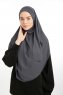 Bengi - Anthracite Micro Krep Turban Hijab