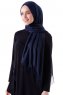 Demet - Marineblauw Pashmina Hijab
