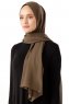Hadise - Donker Khaki Chiffon Hijab