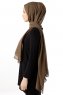 Hadise - Donker Khaki Chiffon Hijab