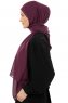 Esra - Donkerpaars Chiffon Hijab