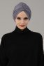 Amy - Grijs Katoen Turban - Ayse Turban