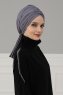 Amy - Grijs Katoen Turban - Ayse Turban