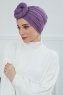 Amy - Violet Katoen Turban