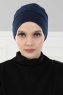 Stella - Marineblauw Katoen Turban