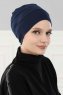 Stella - Marineblauw Katoen Turban