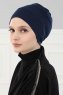 Stella - Marineblauw Katoen Turban