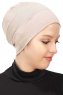 Stella - Taupe Katoen Turban