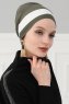 Elsa - Khaki & Creme Katoen Turban