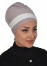 Elsa - Taupe & Creme Katoen Turban