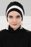 Elsa - Zwart & Creme Katoen Turban