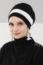 Elsa - Zwart & Creme Katoen Turban