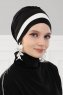 Elsa - Zwart & Creme Katoen Turban