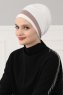 Elsa - Creme & Taupe Katoen Turban