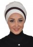 Elsa - Creme & Bruin Katoen Turban