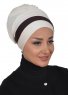 Elsa - Creme & Bruin Katoen Turban