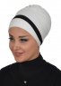 Elsa - Creme & Zwart Katoen Turban