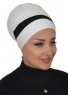 Elsa - Creme & Zwart Katoen Turban