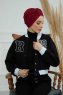 Laura - Bordeaux Katoen Turban