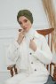 Laura - Khaki Katoen Turban