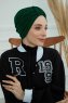 Laura - Donkergroen Katoen Turban