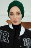 Laura - Donkergroen Katoen Turban
