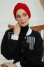 Laura - Rood Katoen Turban