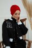 Laura - Rood Katoen Turban