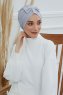 Agnes - Lichtgrijs Katoen Turban