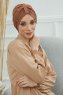 Agnes - Caramel Katoen Turban
