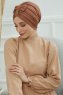 Agnes - Caramel Katoen Turban
