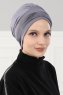 Linda - Grijs Katoen Turban - Ayse Turban