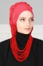 Isabella - Rood Katoen Turban - Ayse Turban