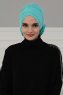 Elisabeth - Turkoois Katoen Turban