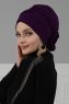 Elisabeth - Purper Katoen Turban