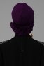 Elisabeth - Purper Katoen Turban