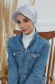 Sandra - Lichtgrijs Katoen Turban