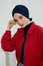 Ellie - Marineblauw Katoen Turban