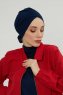 Ellie - Marineblauw Katoen Turban
