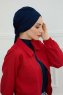 Ellie - Marineblauw Katoen Turban