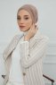 Ellie - Taupe Katoen Turban