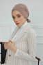 Ellie - Taupe Katoen Turban