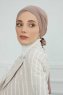 Ellie - Taupe Katoen Turban