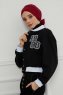 Ellie - Bordeaux Katoen Turban