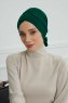 Ellie - Donkergroen Katoen Turban